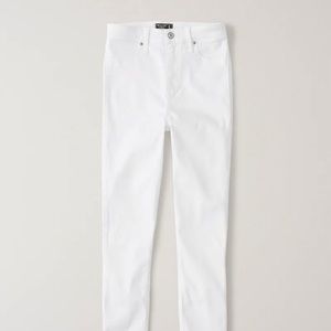 White Abercrombie High Rise Jean Leggings